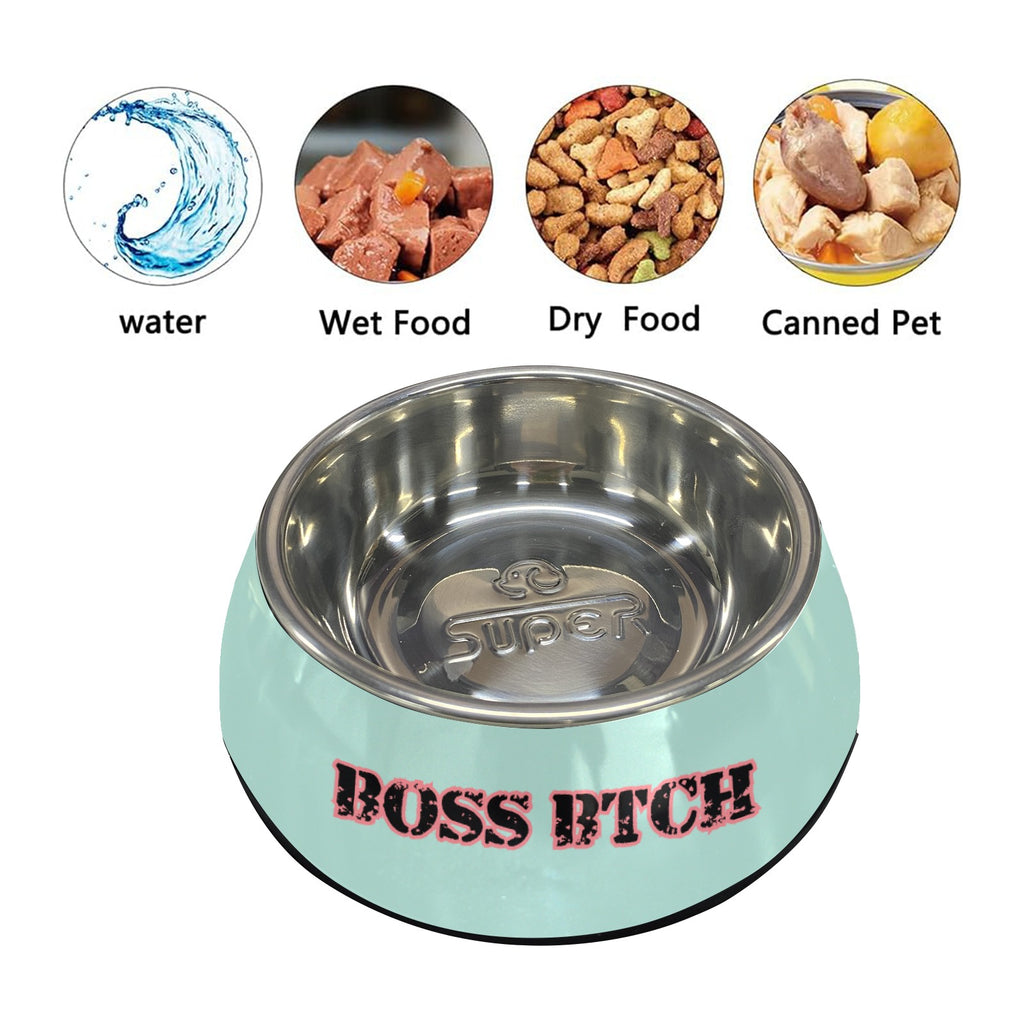 BOSS BTCH stainless steel dog bowl green