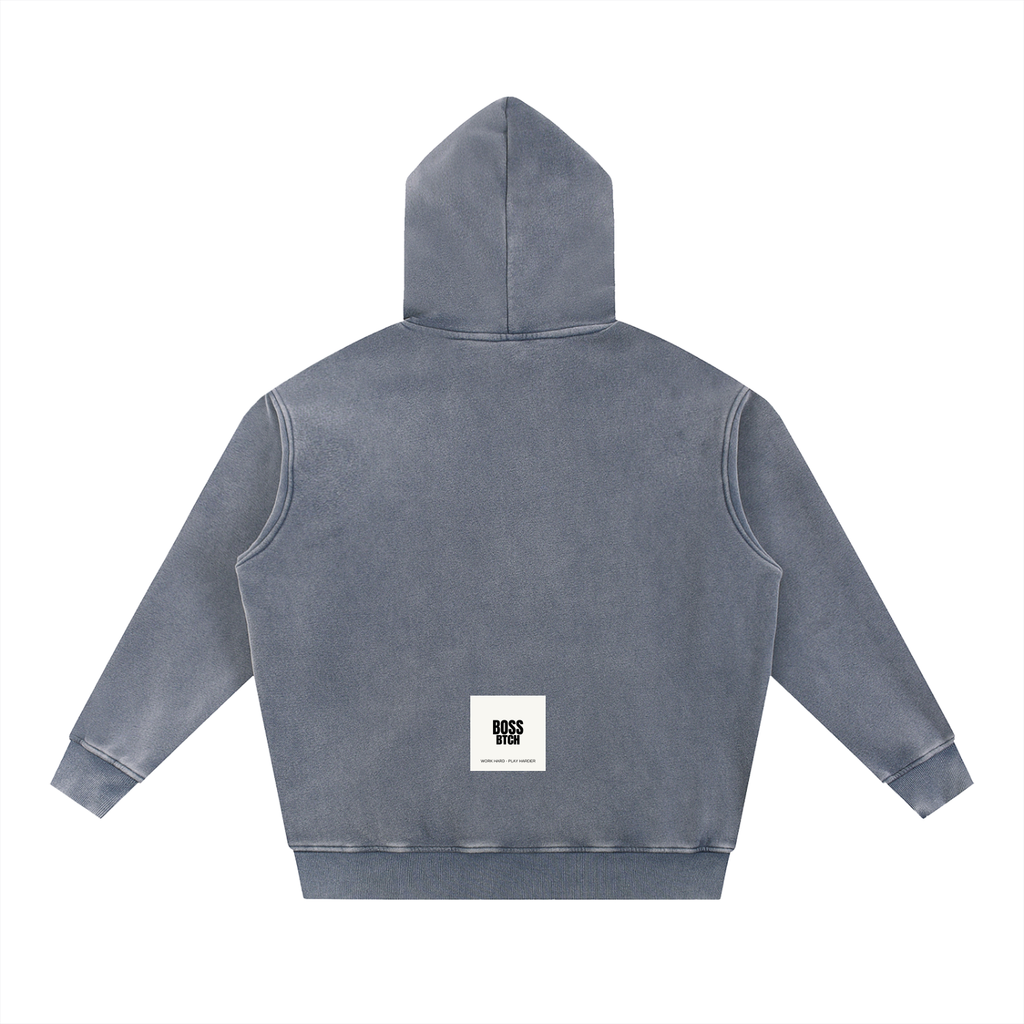 BoSS BTCH Snow Wash Fleece Oversize Hoodie For The Homies