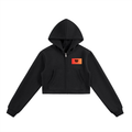 Sudadera con capucha recortada y cremallera BoSS BTCH