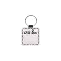BOSS BTCH White PU Leather Customized Dog Tag