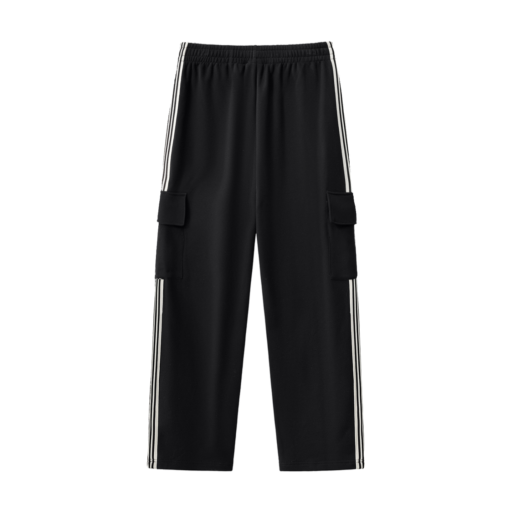 Pantalones de chándal rectos con cordón y franjas laterales BoSS BTCH
