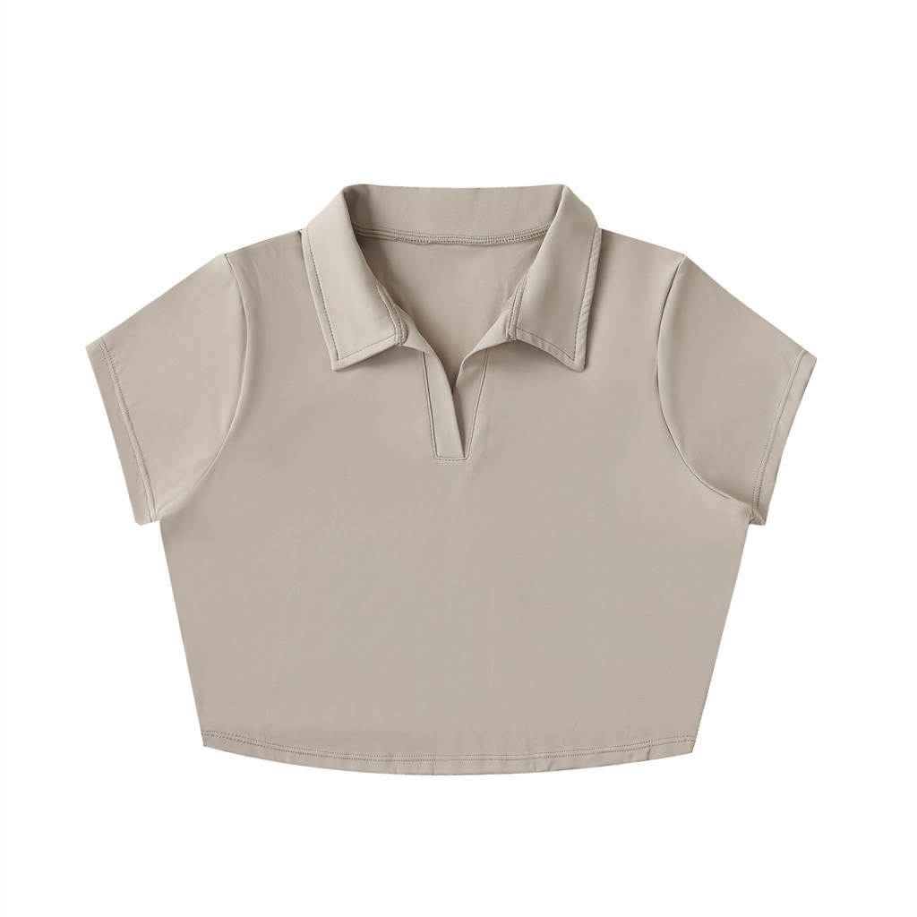 BoSS BTCH V-Neck Lapel Crop Top