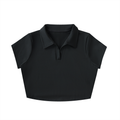 BoSS BTCH V-Neck Lapel Crop Top