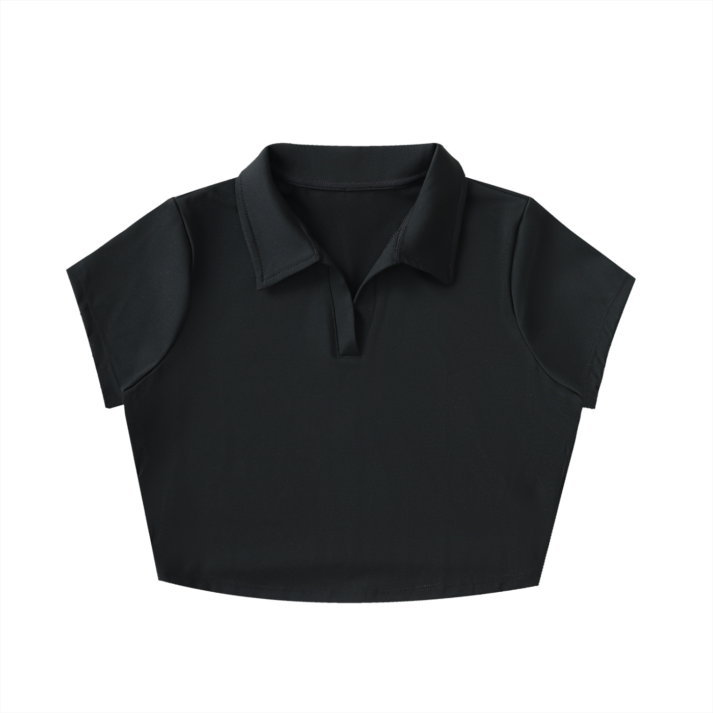 BoSS BTCH V-Neck Lapel Crop Top