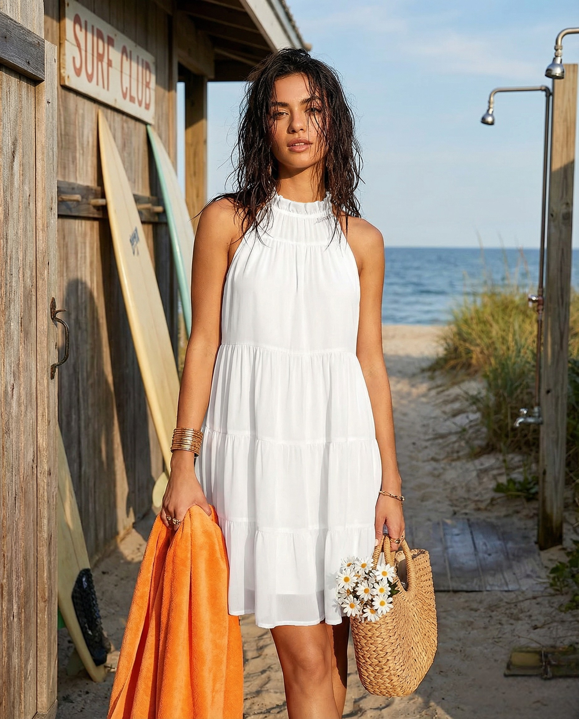 Vestido RaRa con Volantes Blancos BOSS BTCH