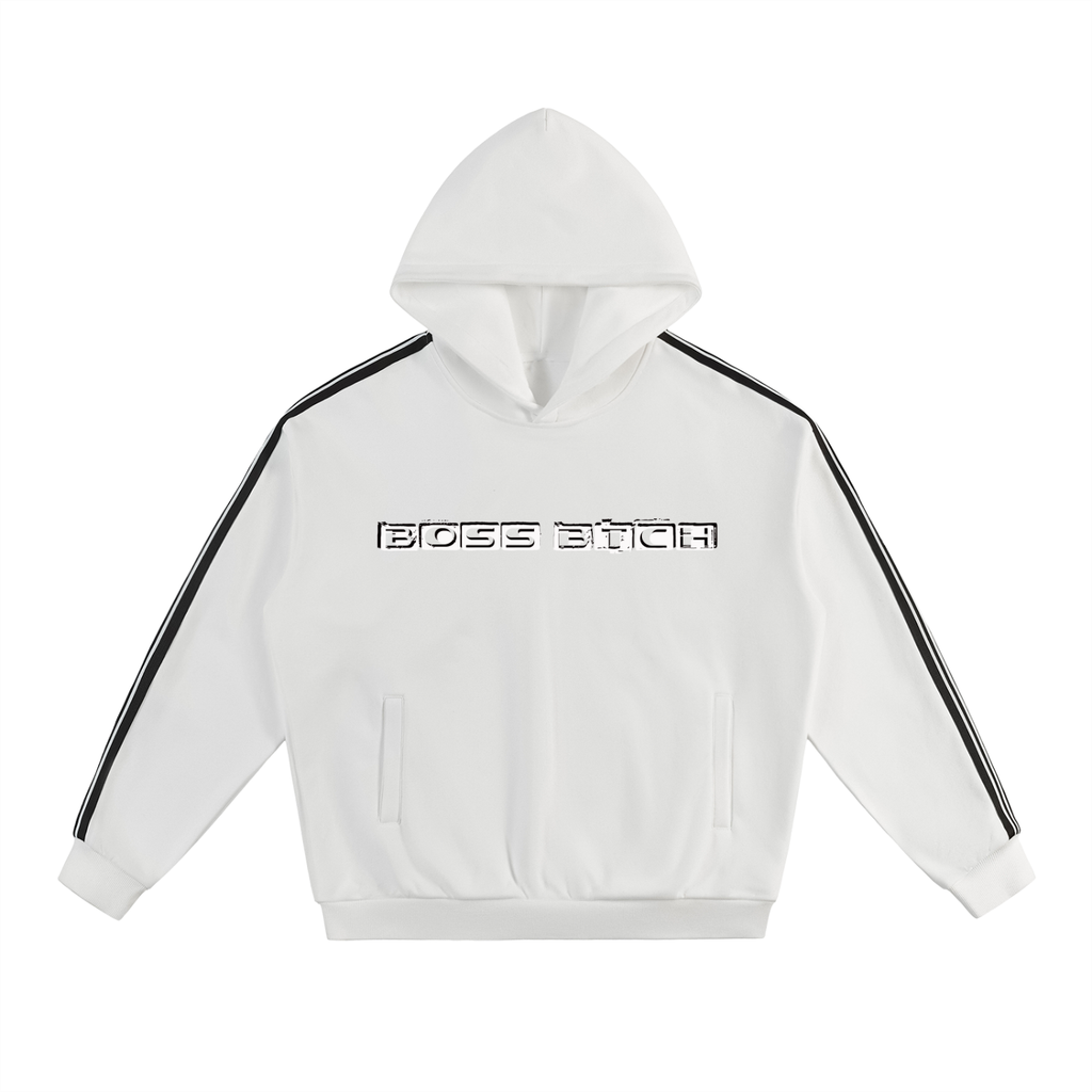 BoSS BTCH Oversized Side Stripe Drop-Shoulder Hoodie