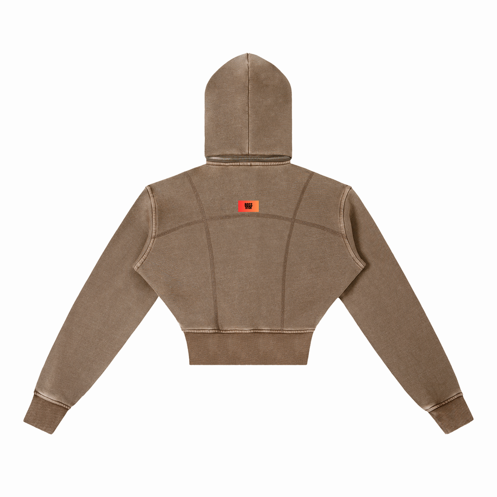 Sudadera de felpa recortada vintage lavada BoSS BTCH