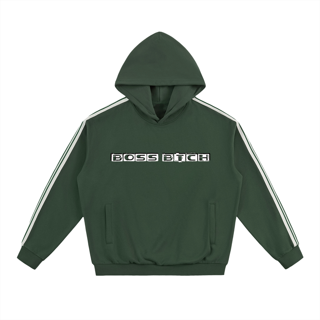 BoSS BTCH Oversized Side Stripe Drop-Shoulder Hoodie