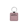 Mi Pequeña JEFECITA Etiqueta Personalizada de Perro de Cuero PU Rosa Polvoriento
