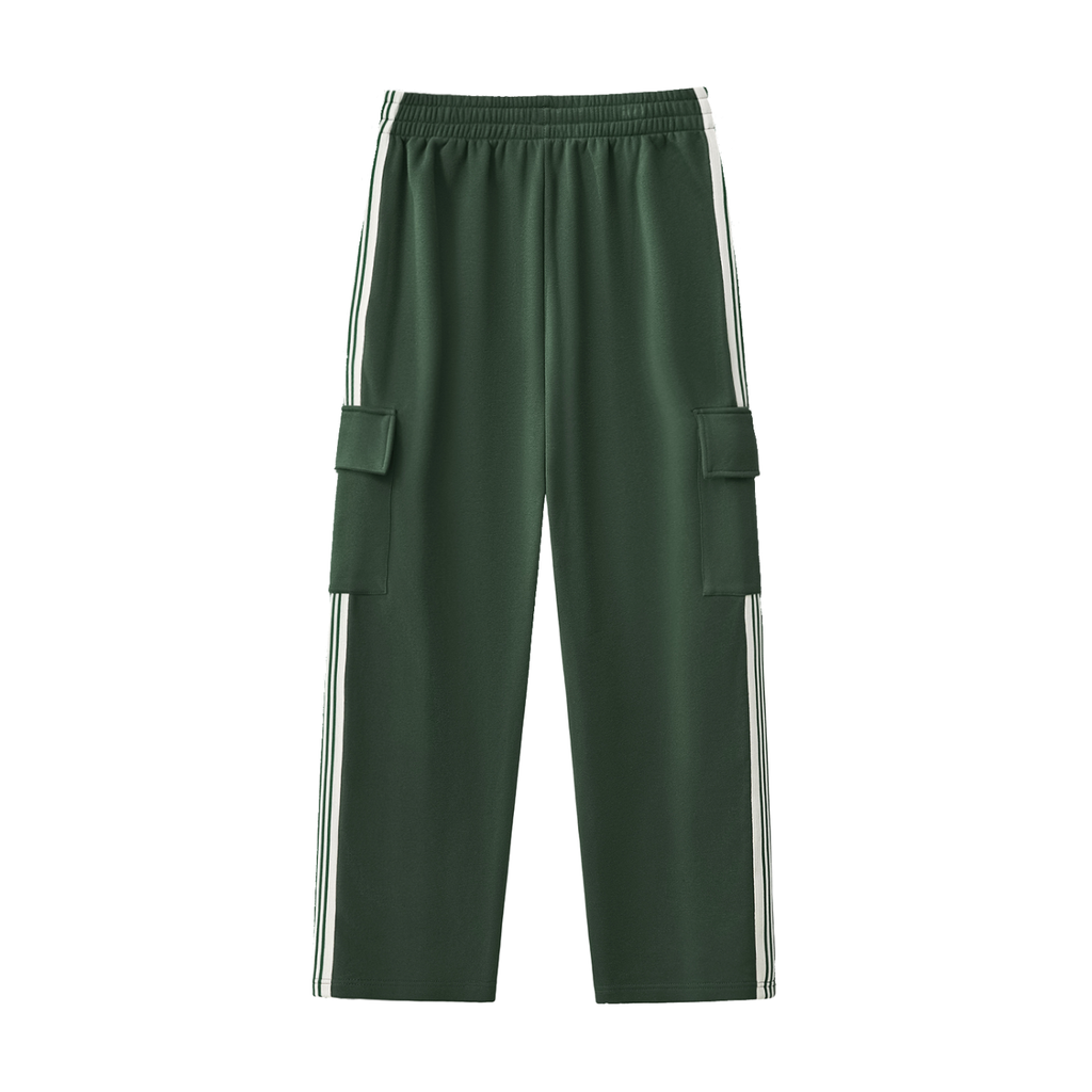 Pantalones de chándal rectos con cordón y franjas laterales BoSS BTCH