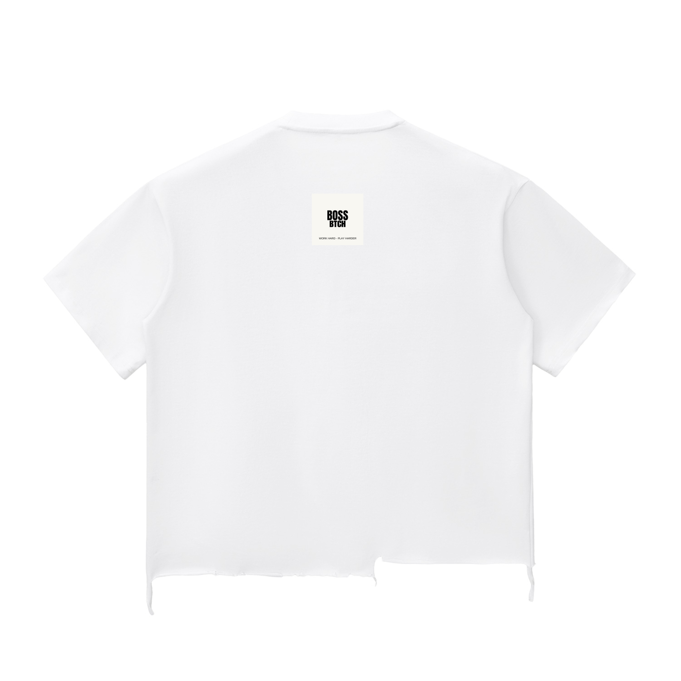 BoSS BTCH Oversized Snow Wash Raw-Hem Boxy T-shirt