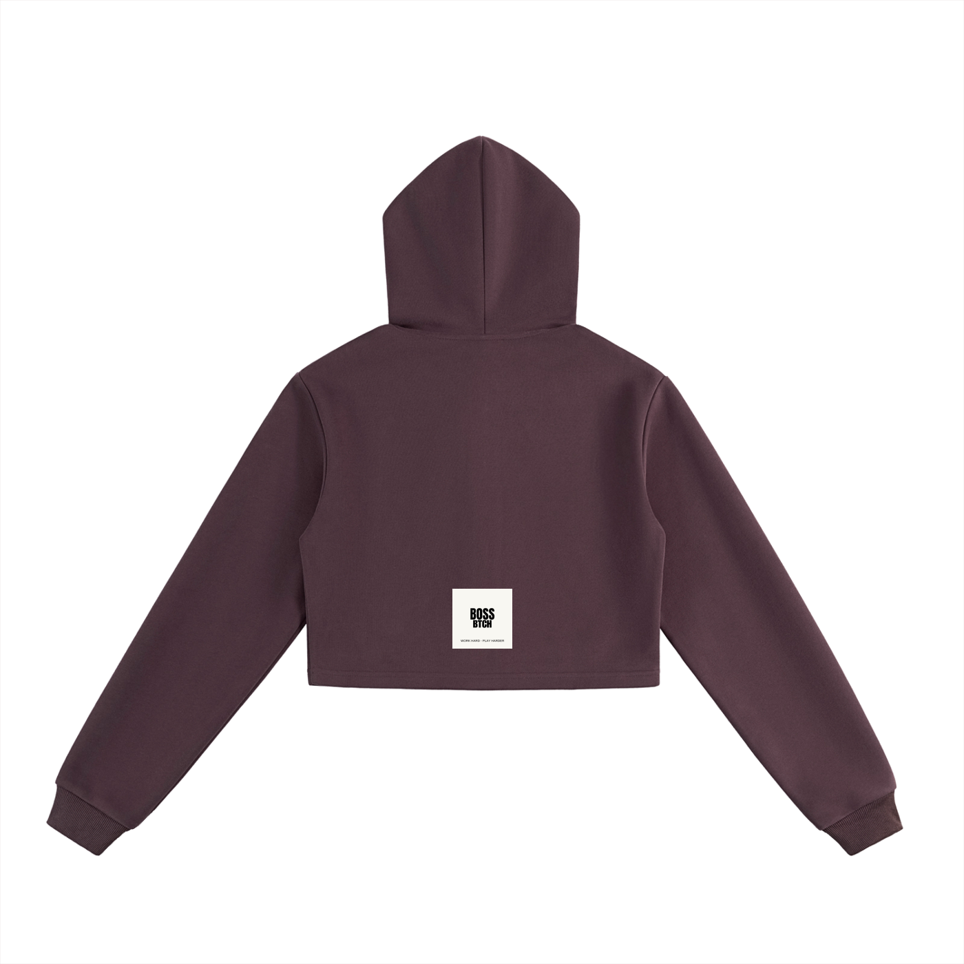 Sudadera con capucha recortada y cremallera BoSS BTCH