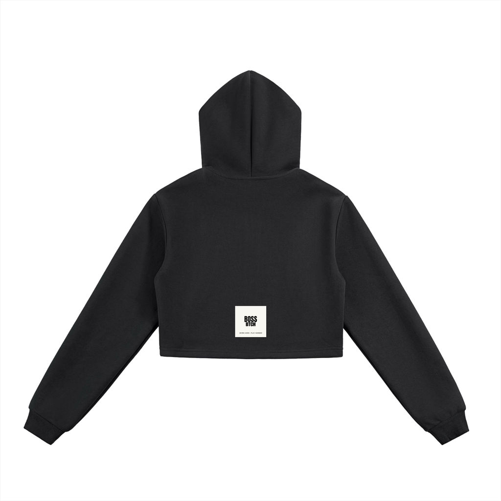 Sudadera con capucha recortada y cremallera BoSS BTCH