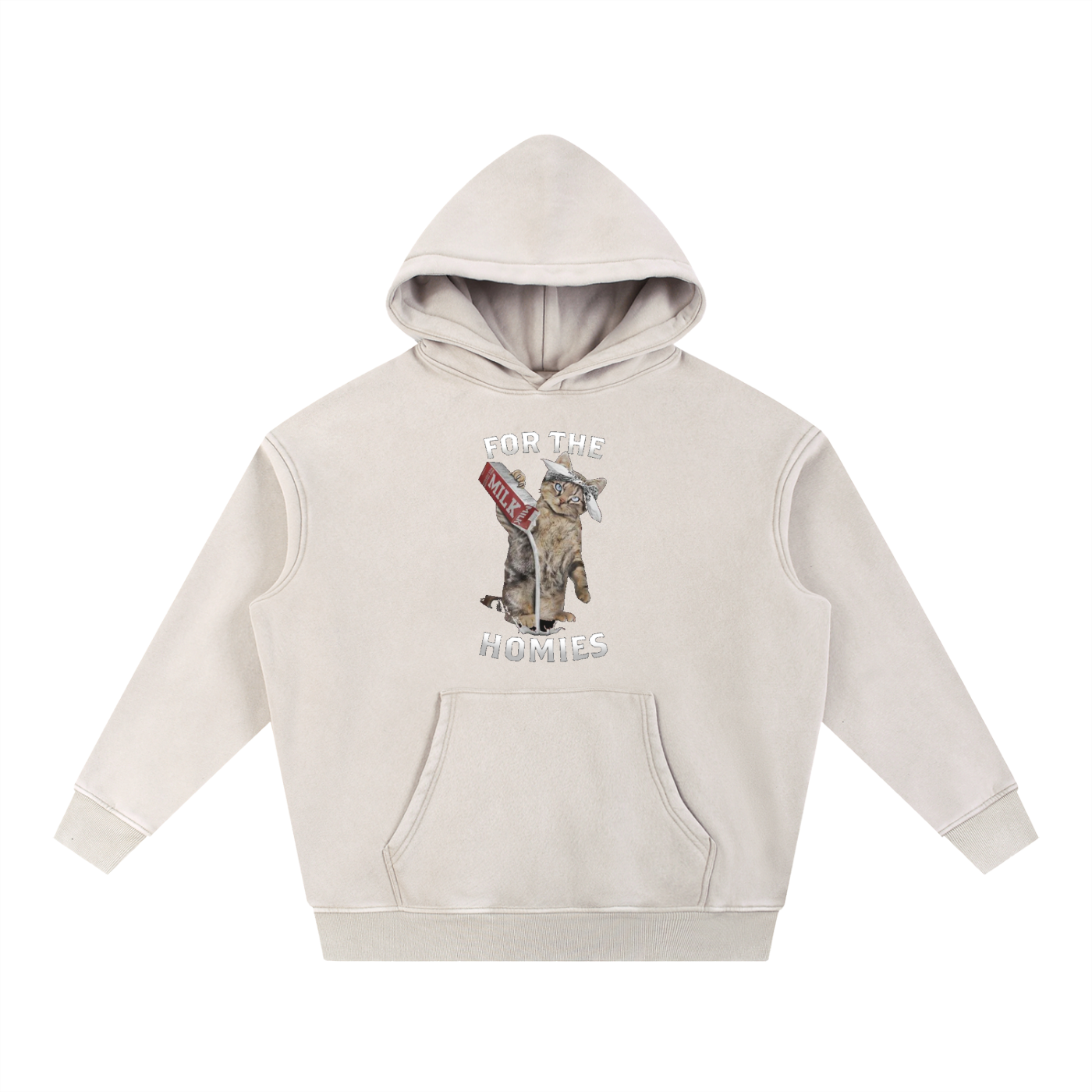 Sudadera de felpa de gran tamaño BoSS BTCH Snow Wash para los amigos