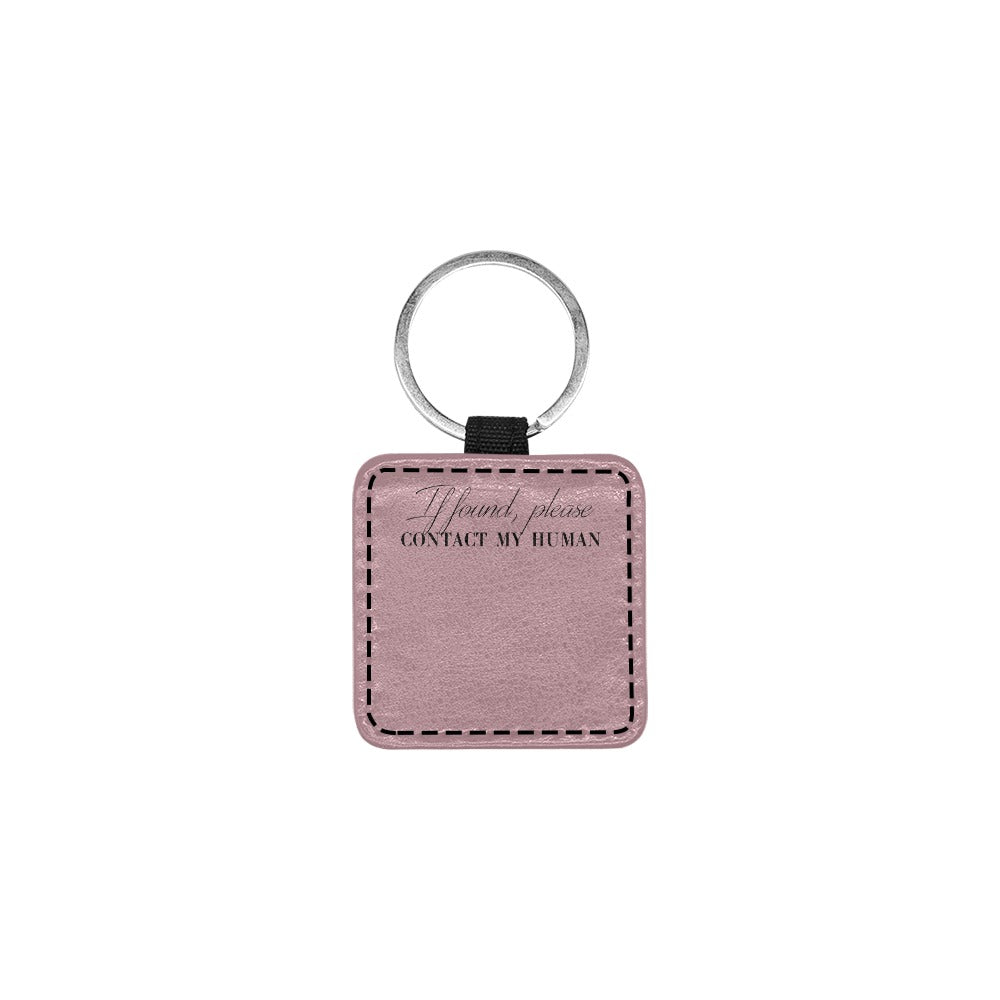 Mi Pequeña JEFECITA Etiqueta Personalizada de Perro de Cuero PU Rosa Polvoriento