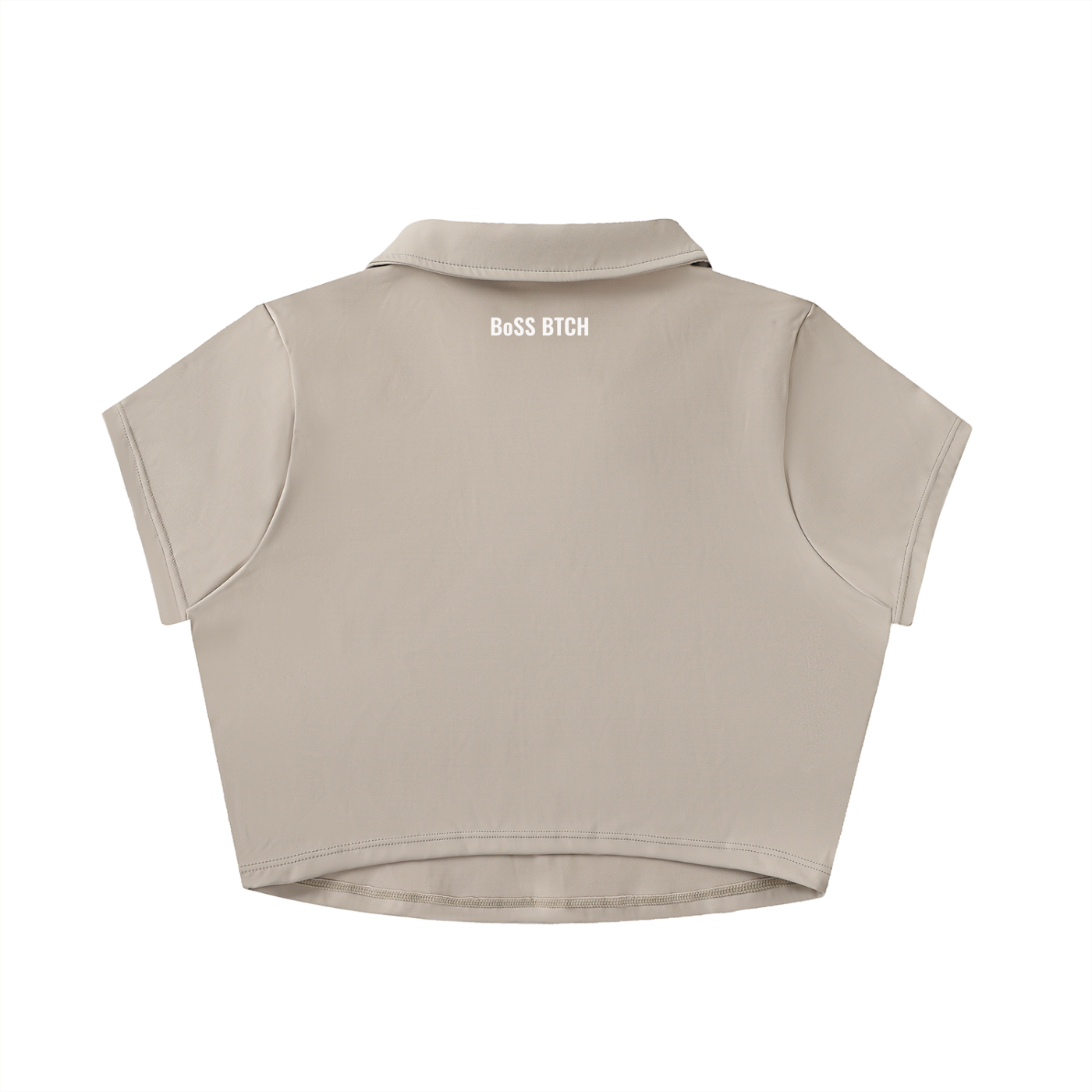 BoSS BTCH V-Neck Lapel Crop Top