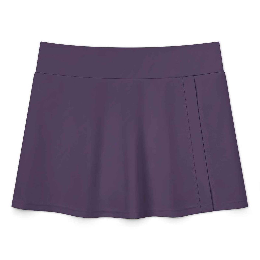 BOSS BTCH Deep Purple Halter Bikini Set with High Slit Skort
