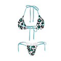 BOSS BTCH Bikini de Cuerda con Estampado Animal Azul