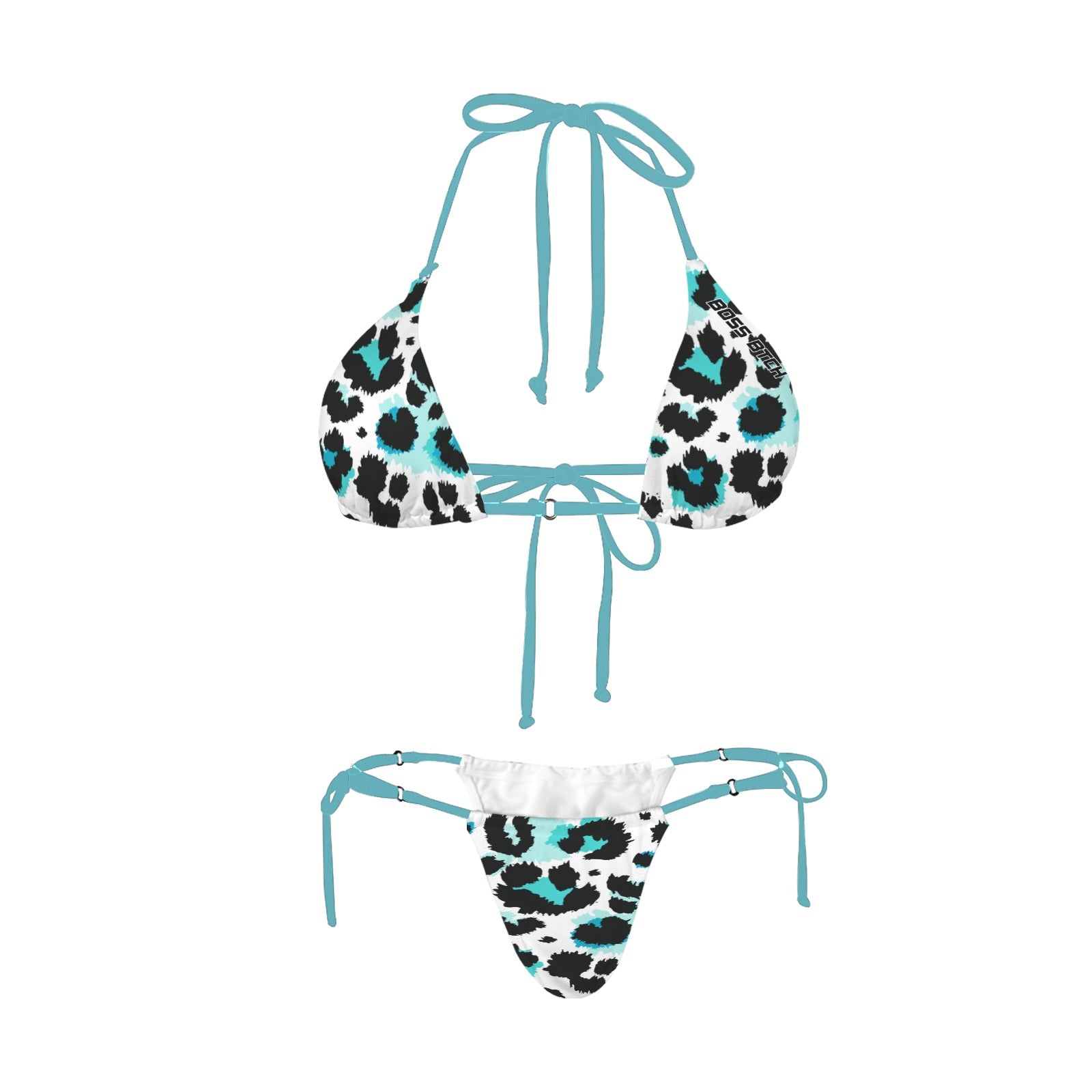 BOSS BTCH Blue Animal Print String Bikini