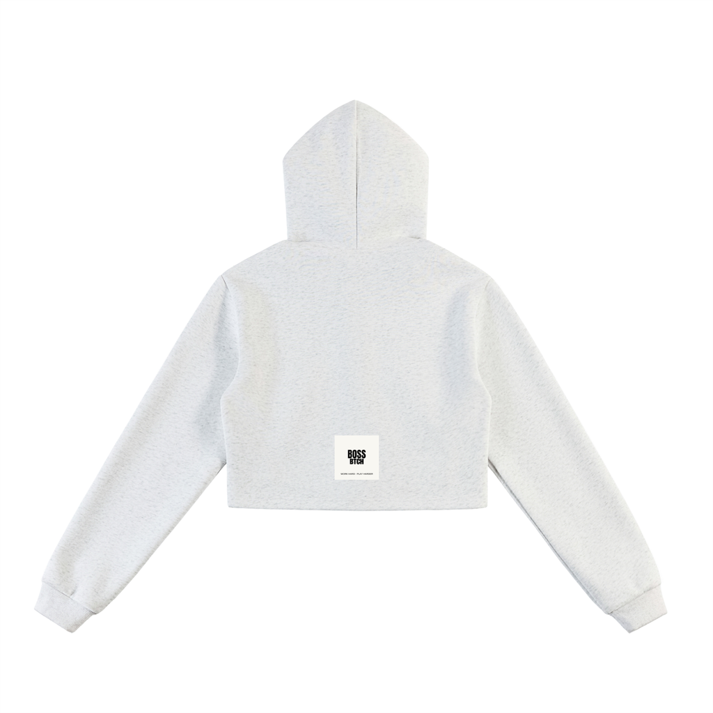 Sudadera con capucha recortada y cremallera BoSS BTCH