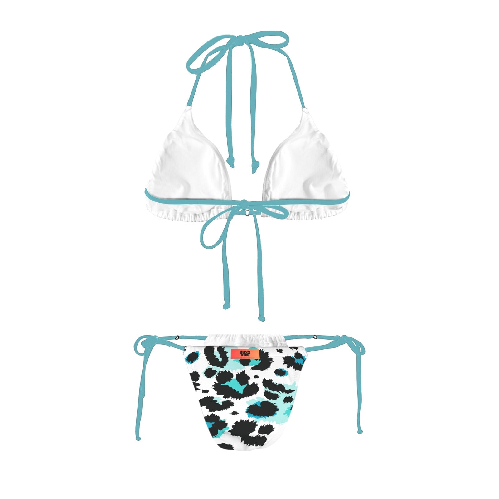BOSS BTCH Blue Animal Print String Bikini