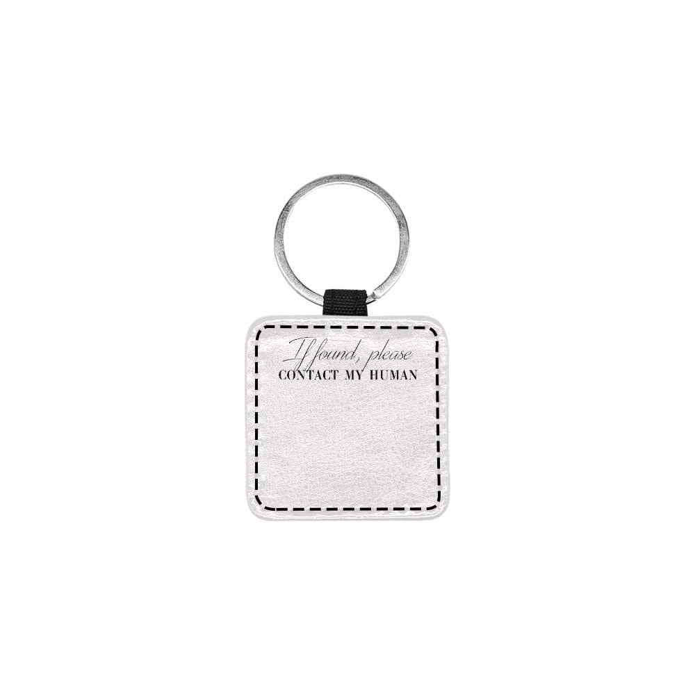 BOSS BTCH White PU Leather Customized Dog Tag