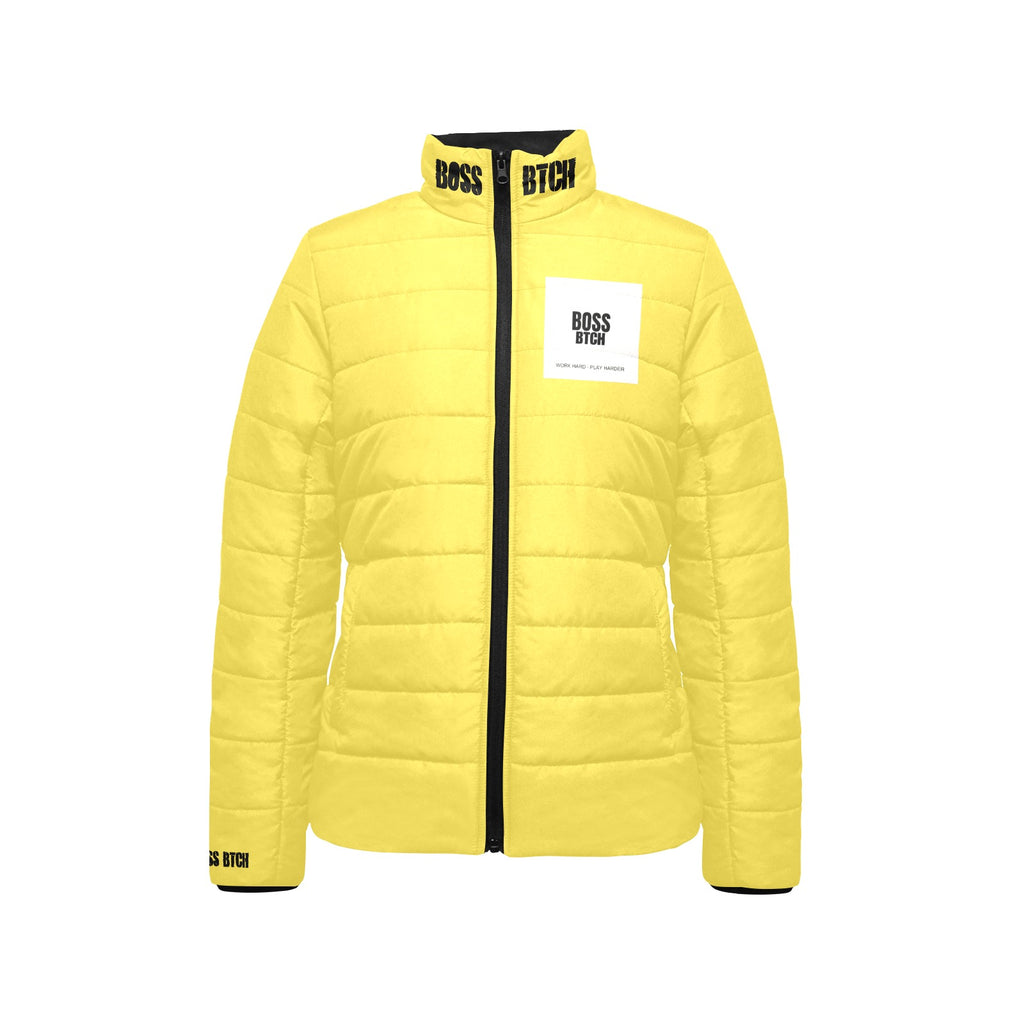 BOSS BTCH Yellow Puffer Jacket