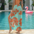 Sarong de Largo Completo con Flores en Verde Menta y Naranja BOSS BTCH