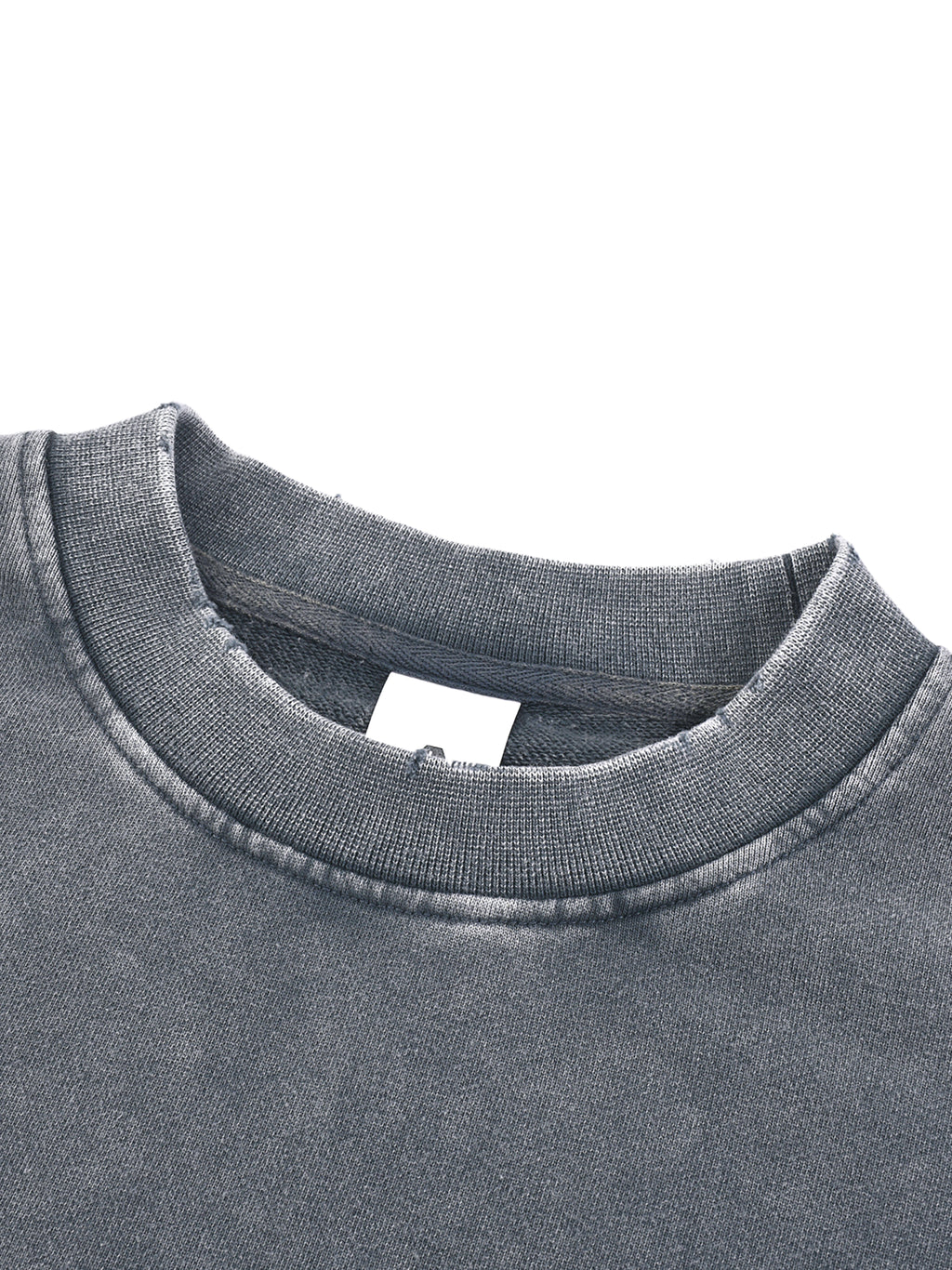 BoSS BTCH You Can Choke Snow Washed Raw Edge Cropped Sweatshirt