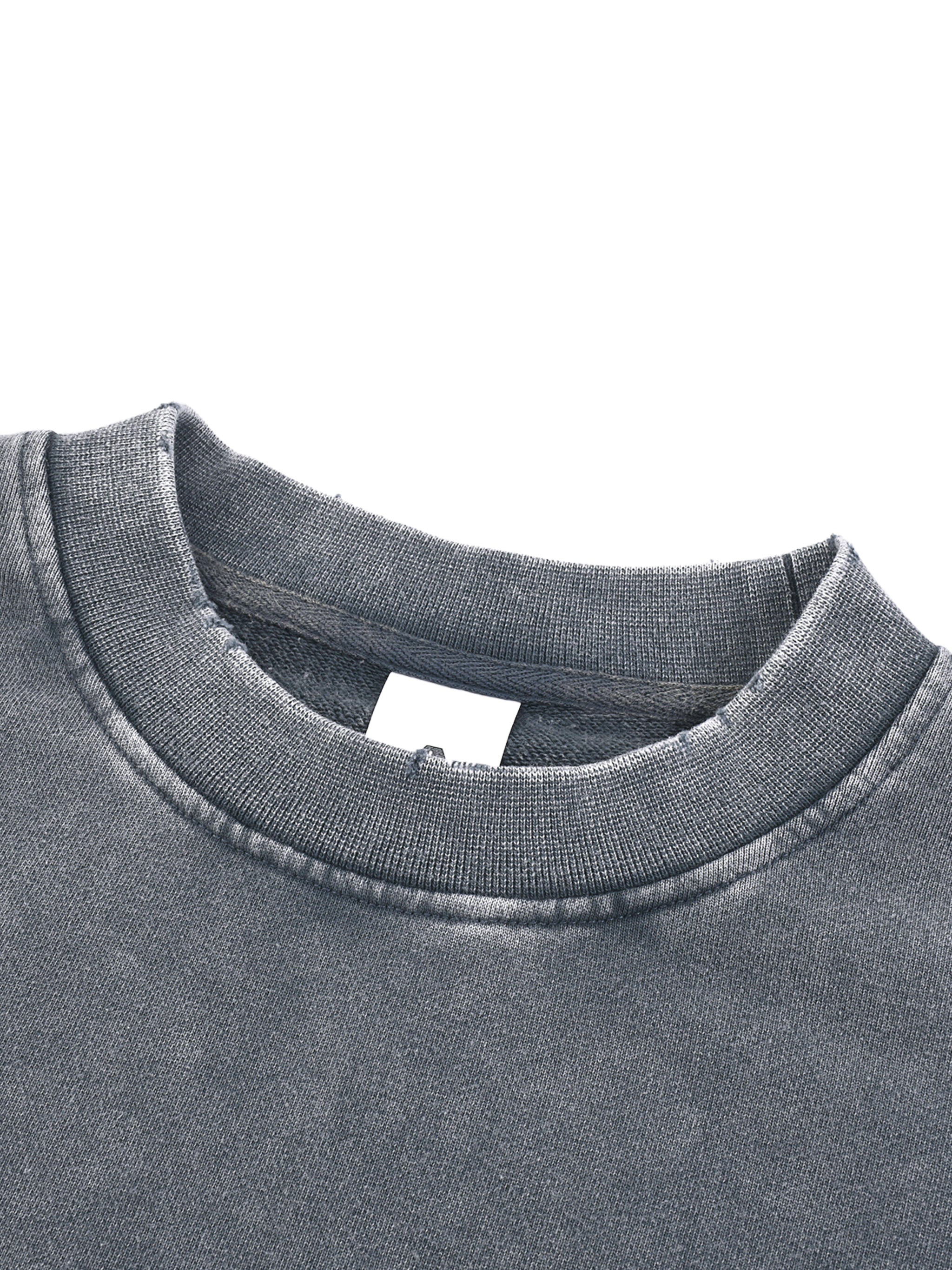 BoSS BTCH You Can Choke Snow Washed Raw Edge Cropped Sweatshirt