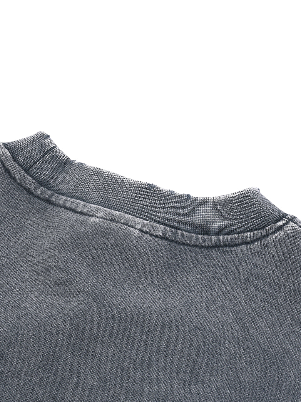 BoSS BTCH You Can Choke Snow Washed Raw Edge Cropped Sweatshirt