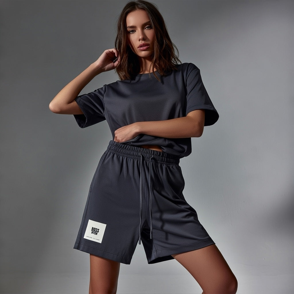 Pantalones Cortos de Algodón Lavado Vintage BoSS BTCH