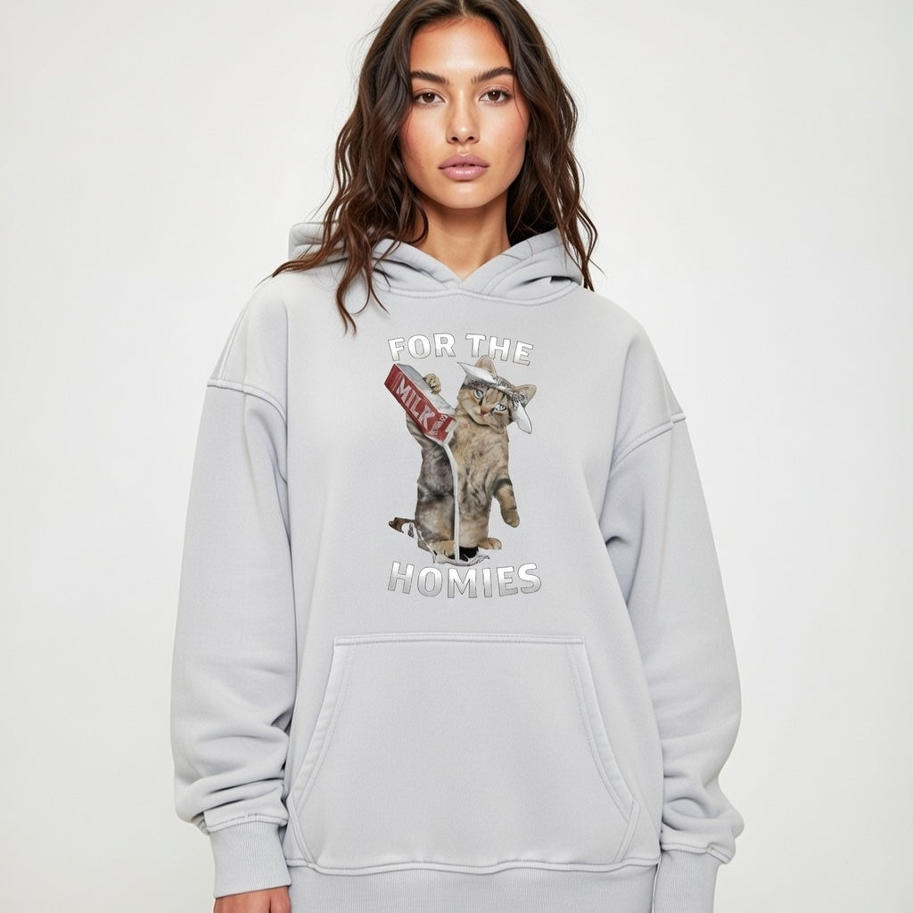 Sudadera de felpa de gran tamaño BoSS BTCH Snow Wash para los amigos