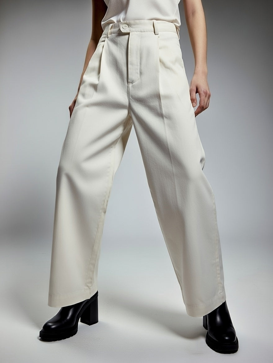 Pantalones de pierna recta ajustables a la cintura BoSS BTCH