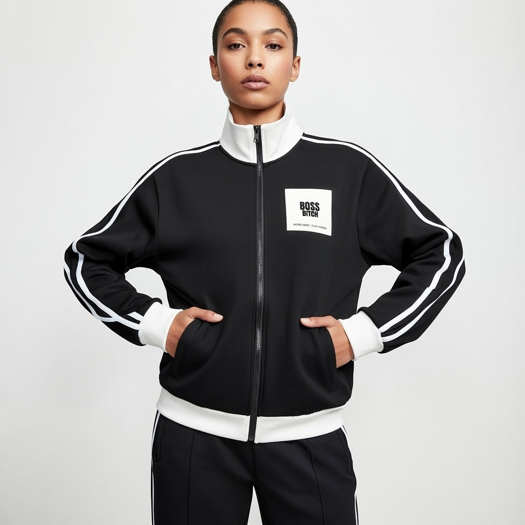 Chaqueta de chándal de felpa con franjas laterales Classic de BoSS