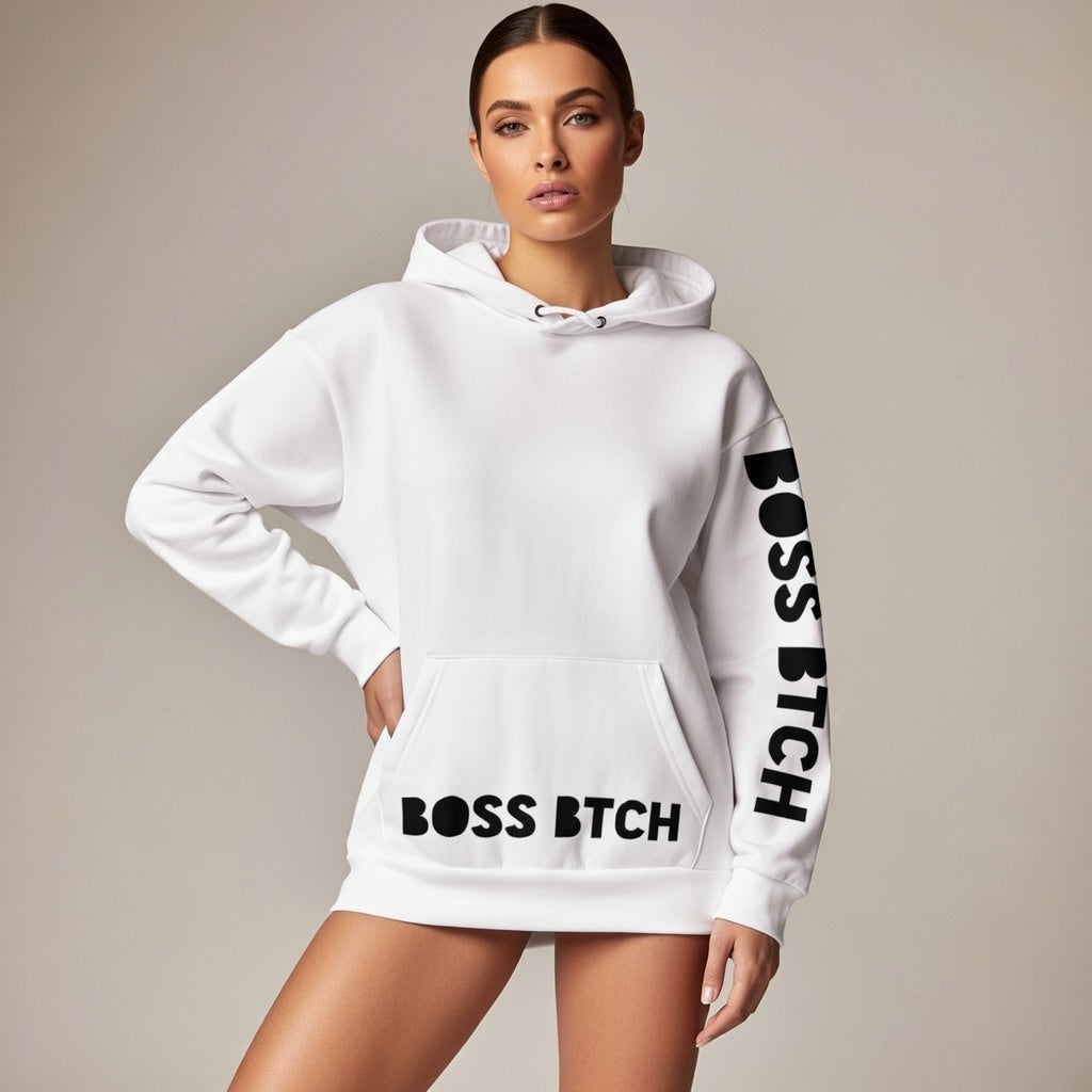 BoSS BTCH B&W Hoodie - Boss BTCH