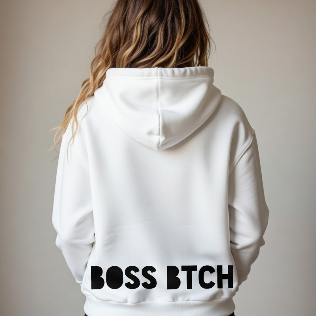 BoSS BTCH B&W Hoodie - Boss BTCH