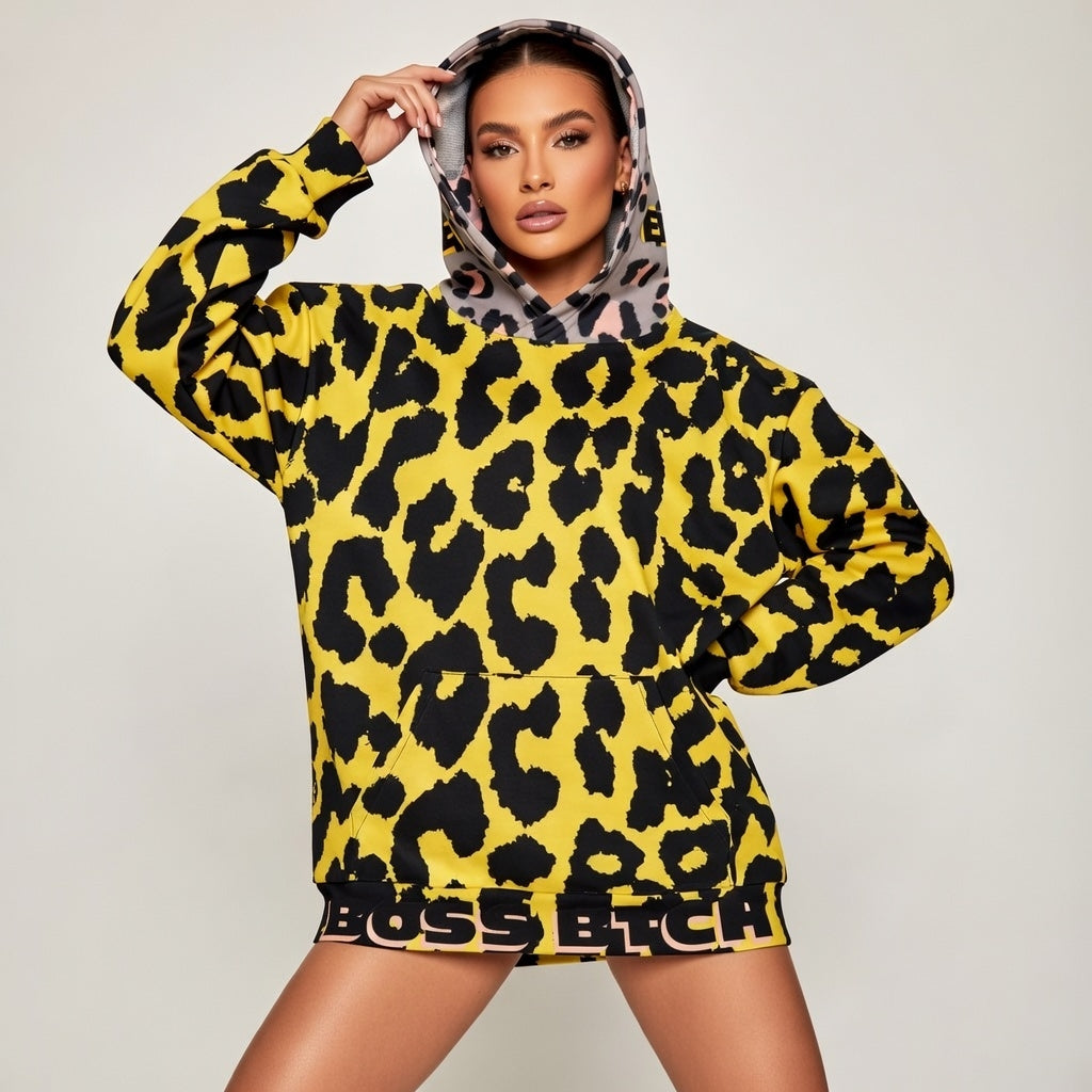 Sudadera de Algodón con Estampado Amarillo BoSS BTCH