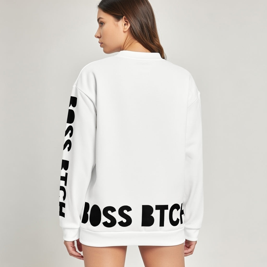 BoSS BTCH White Bomber Jacket - Boss BTCH