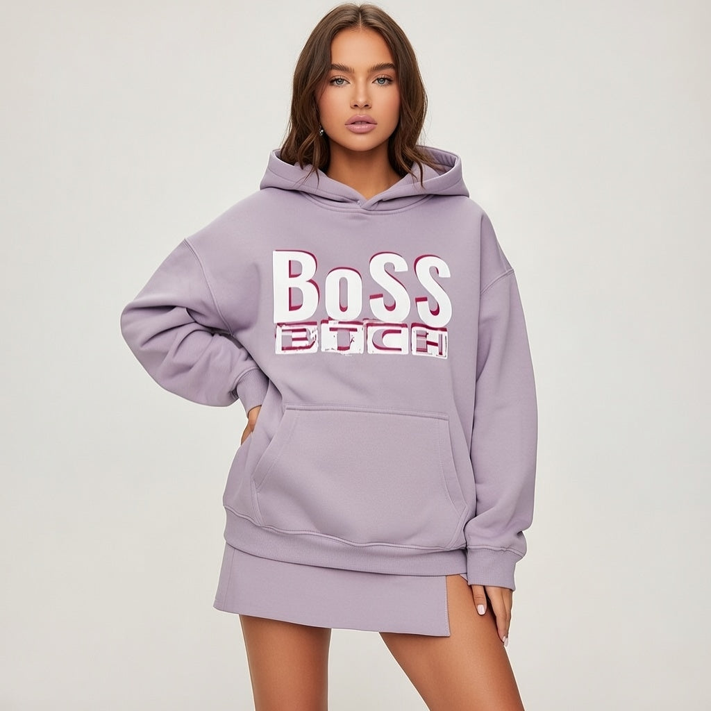 Sudadera con capucha de felpa Oversize BoSS BTCH