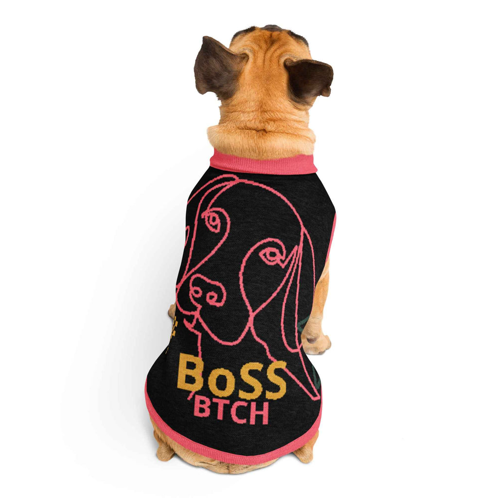 Knitted Style BoSS BTCH Pet Sweater