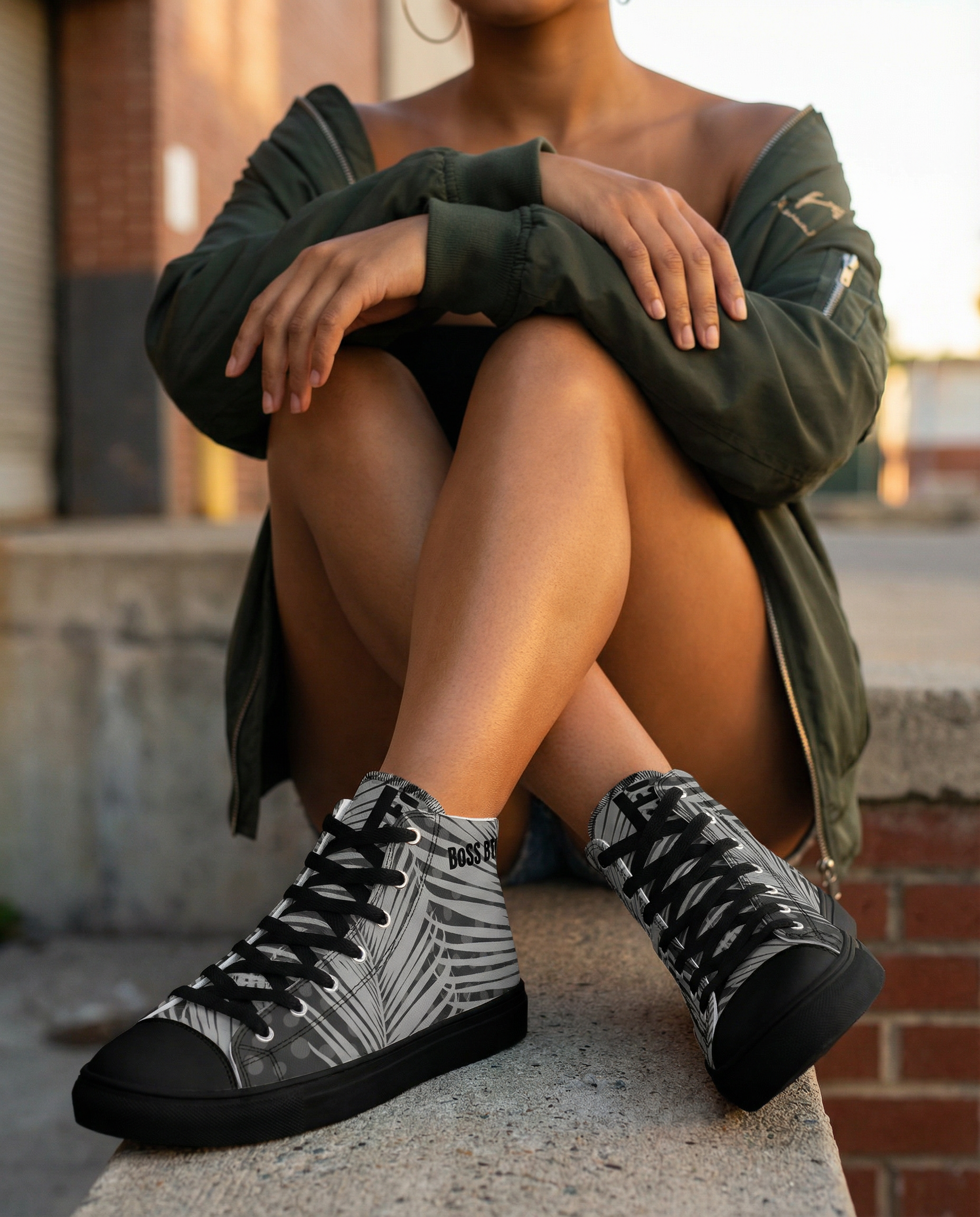 BoSS BTCH Women’s Fern Design High Tops - Boss BTCH